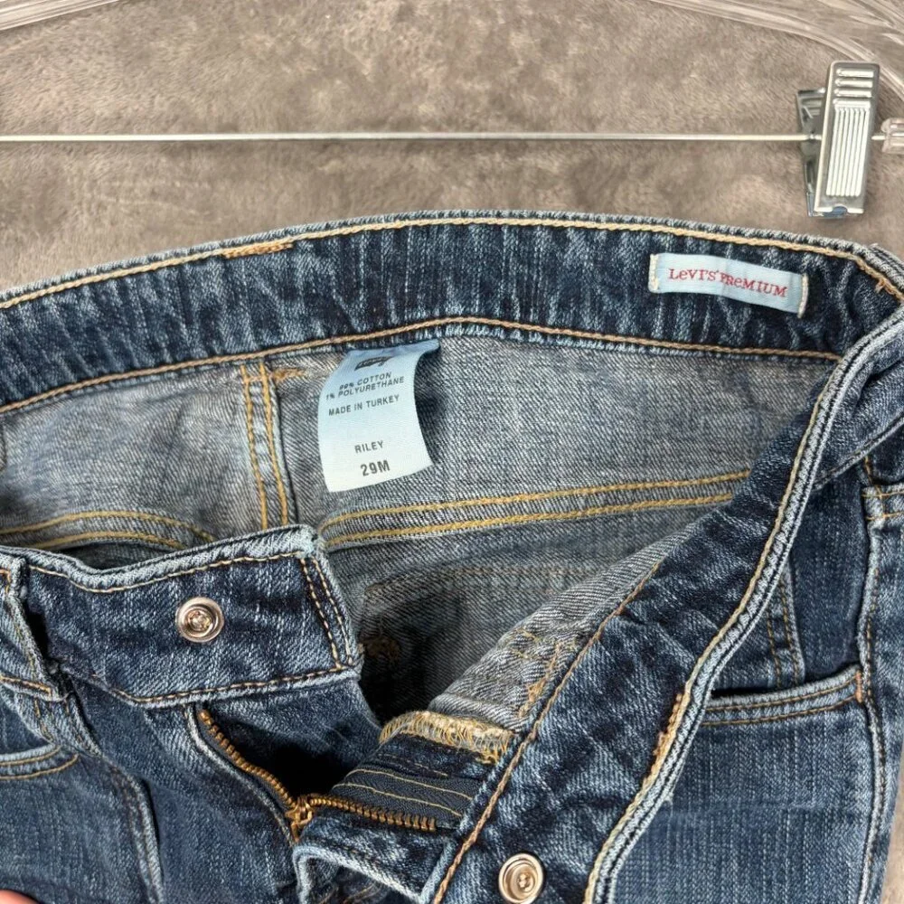 Levi’s Premium Riley Straight Jeans Women’s 29 Blue Mid Rise Minimalist Y2K - Picture 10 of 10